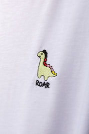 boxy organic crop tee bright white dino