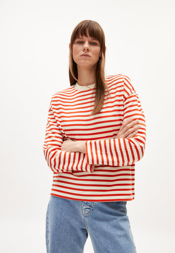 pullover frankaa stripe emergency red-undyed