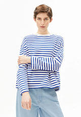 pullover frankaa maarlen stripe sweat undyed-dynamo blue