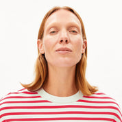 pullover frankaa maarlen stripe sweat undyed-mars red