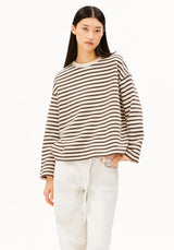 frankaa maarlen stripe sweat undyed-claystone