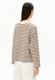 frankaa maarlen stripe sweat undyed-claystone