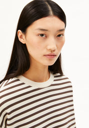 frankaa maarlen stripe sweat undyed-claystone