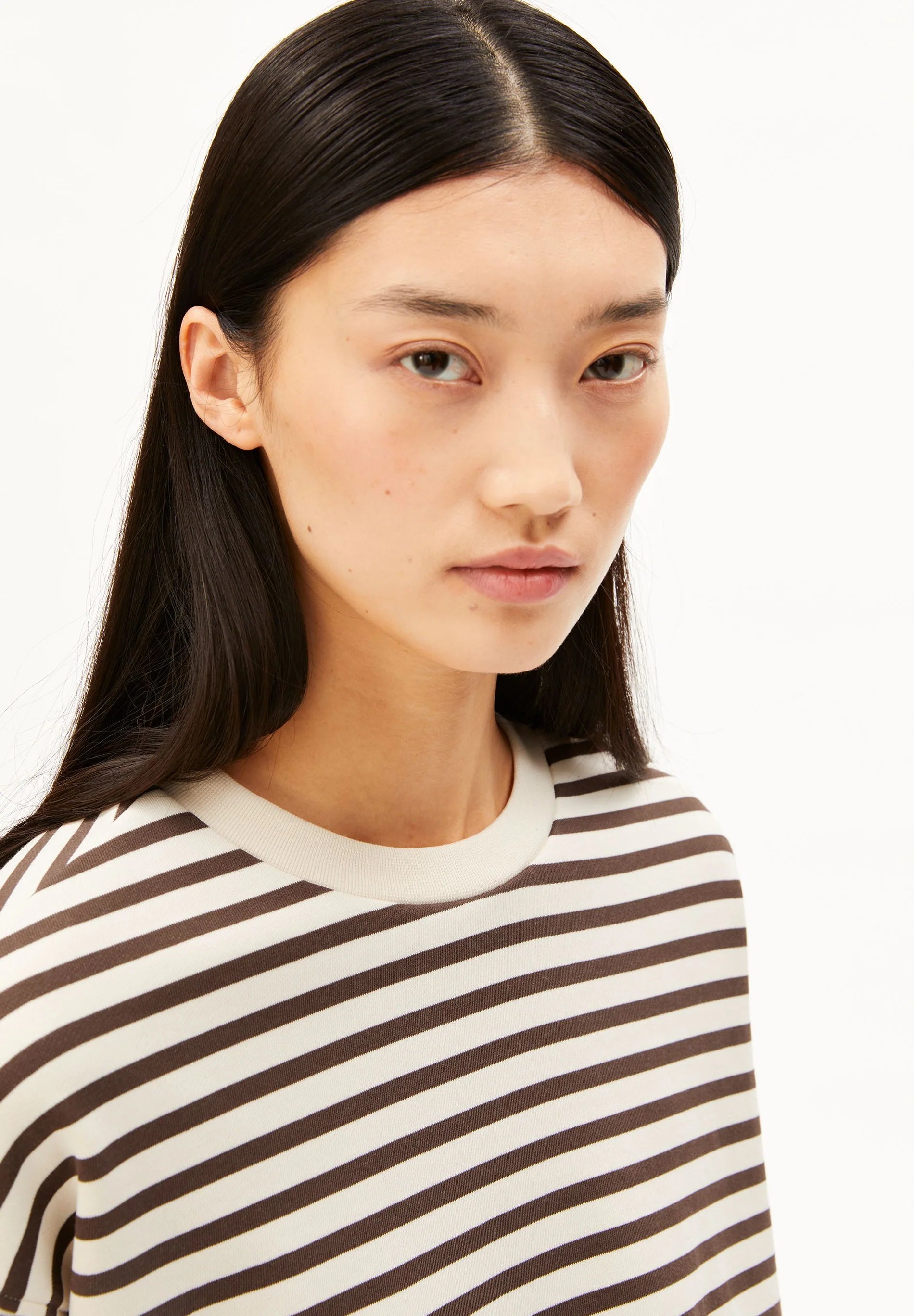 frankaa maarlen stripe sweat undyed-claystone