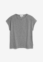t-shirt oneliaa lovely stripes black-oatmilk