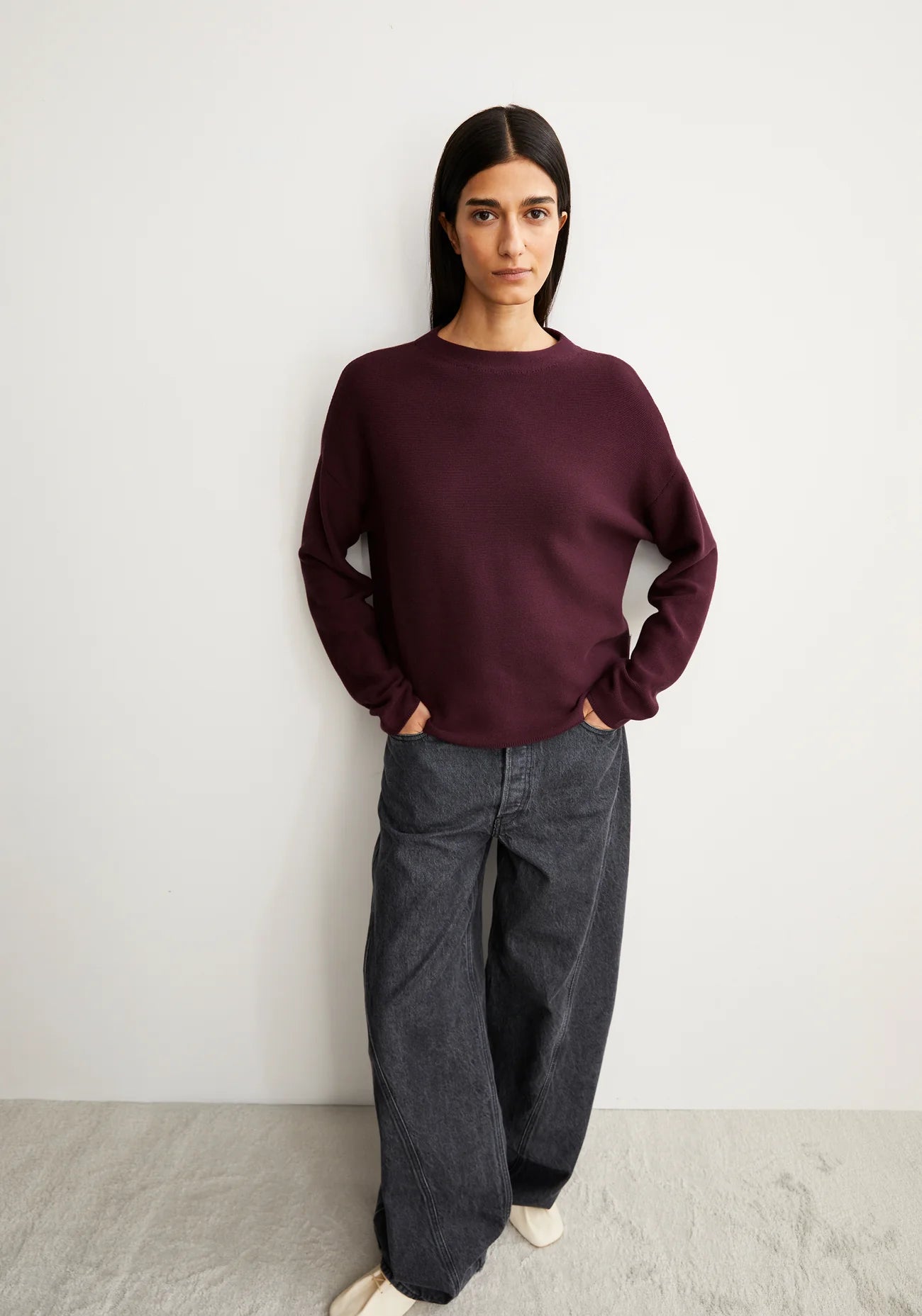 pullover merinaa links links dark cranberry