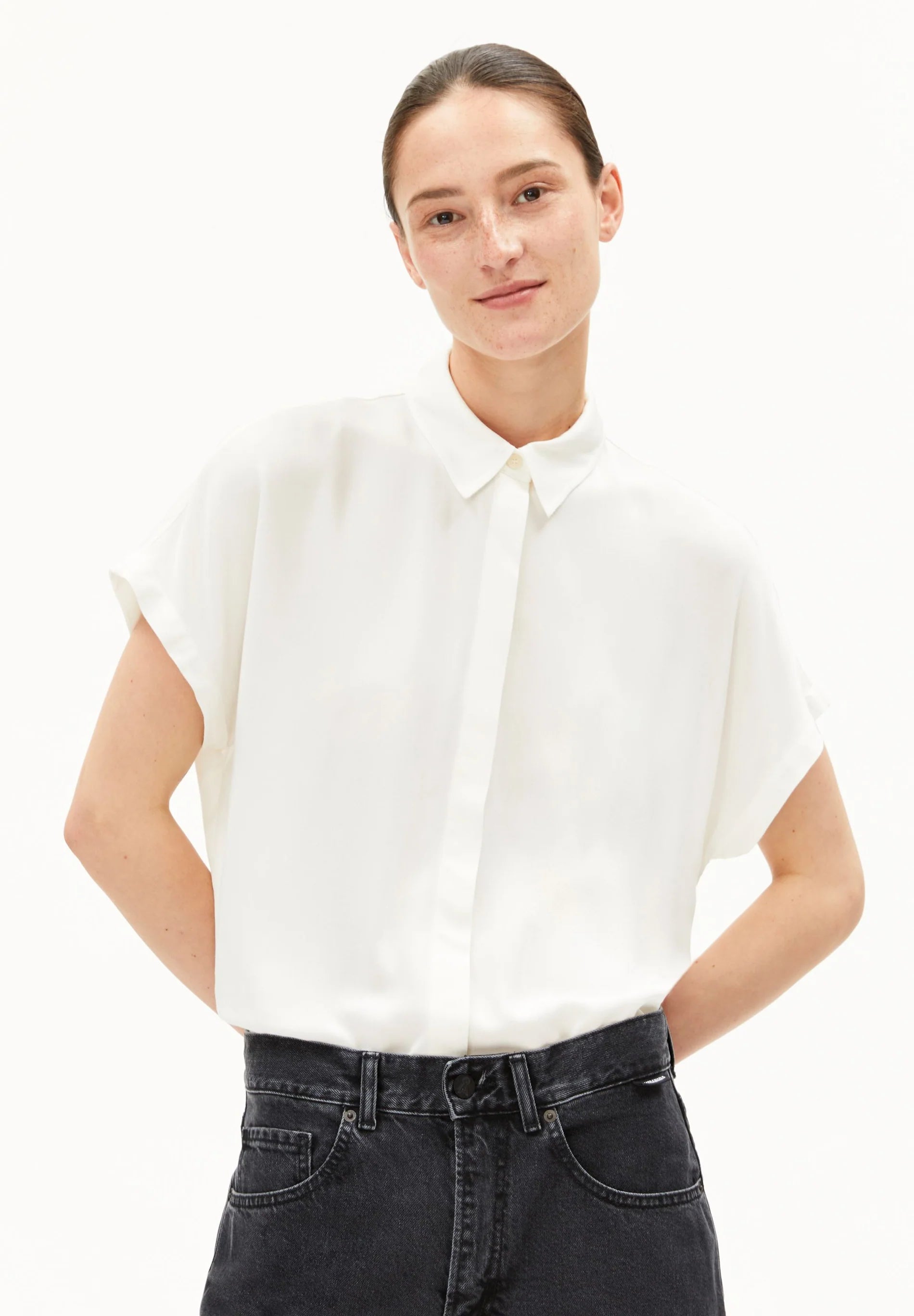 bluse poplin larisaana white