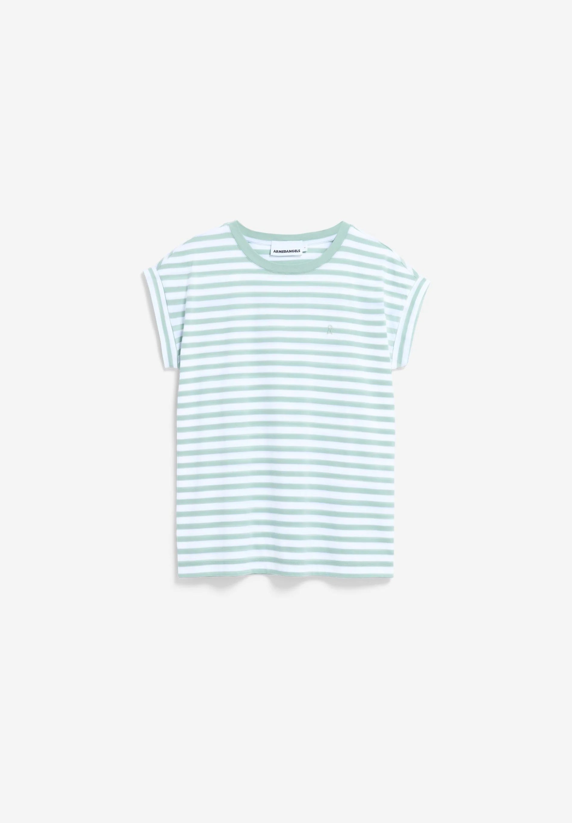 t-shirt idaara stripes white-foam