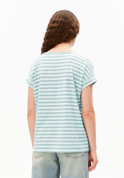 t-shirt idaara stripes white-foam