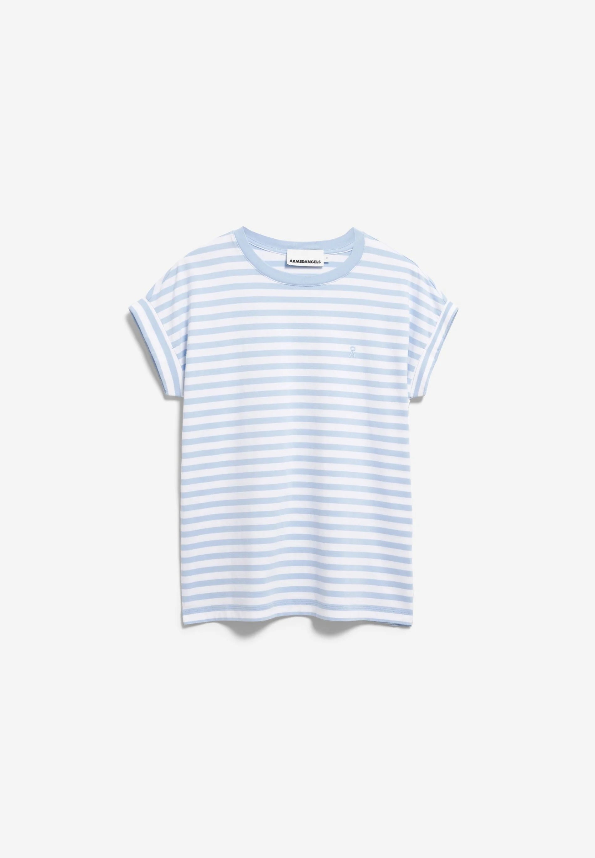 idaara stripe t-shirt white-soft blue