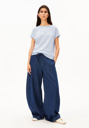 idaara stripe t-shirt white-soft blue