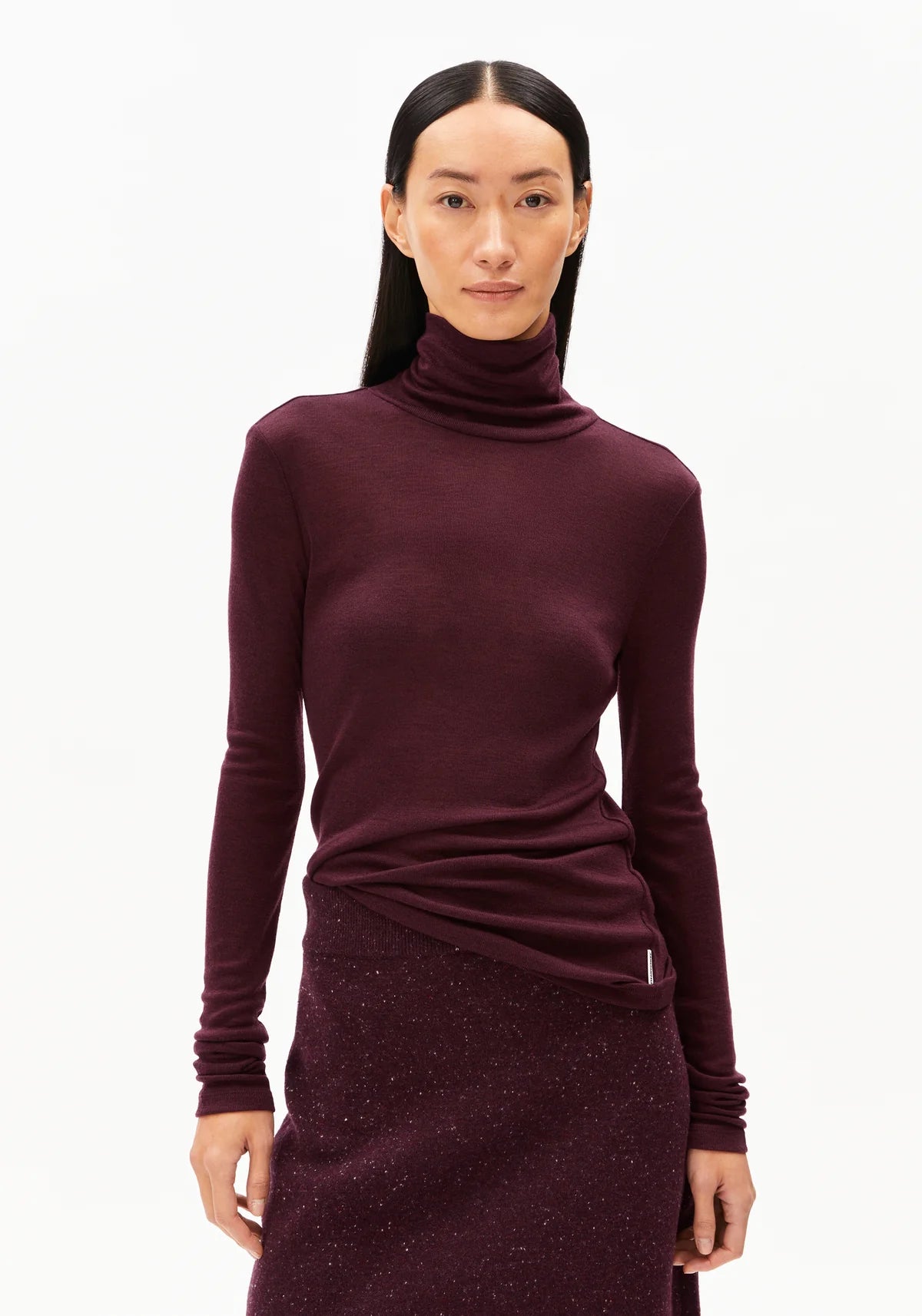 longsleeve graziliaa wool blend dark cranberry