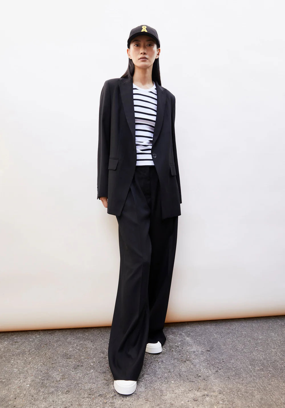 t-shirt kardaa stripes white-black