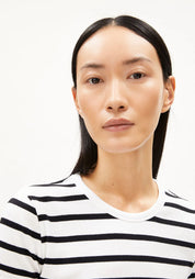 t-shirt kardaa stripes white-black