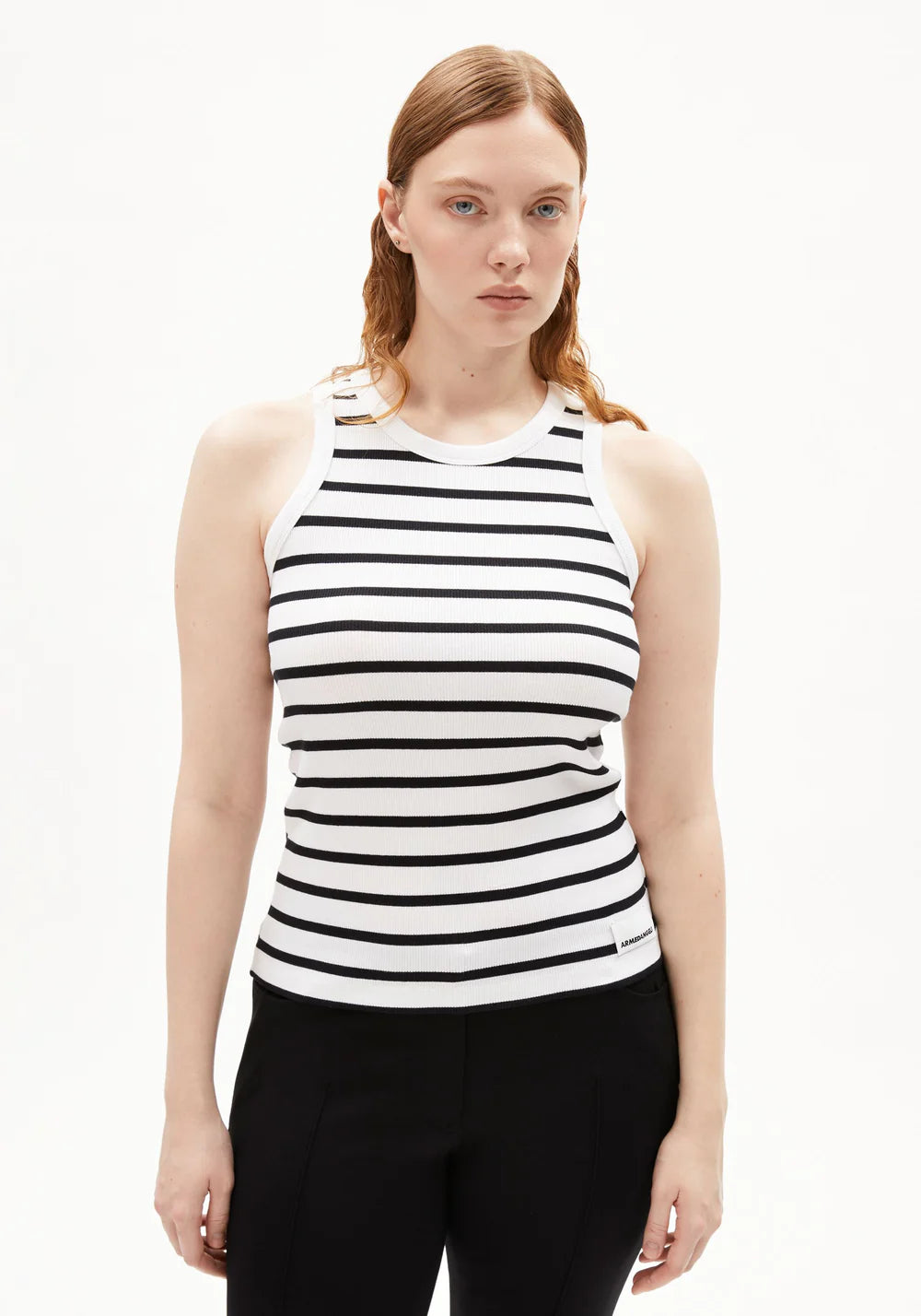 top kanitaa stripes white-black