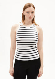 top kanitaa stripes white-black