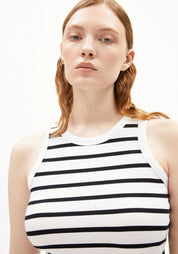 top kanitaa stripes white-black
