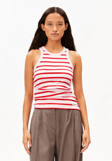 top kanitaa stripes pink mist-mars red