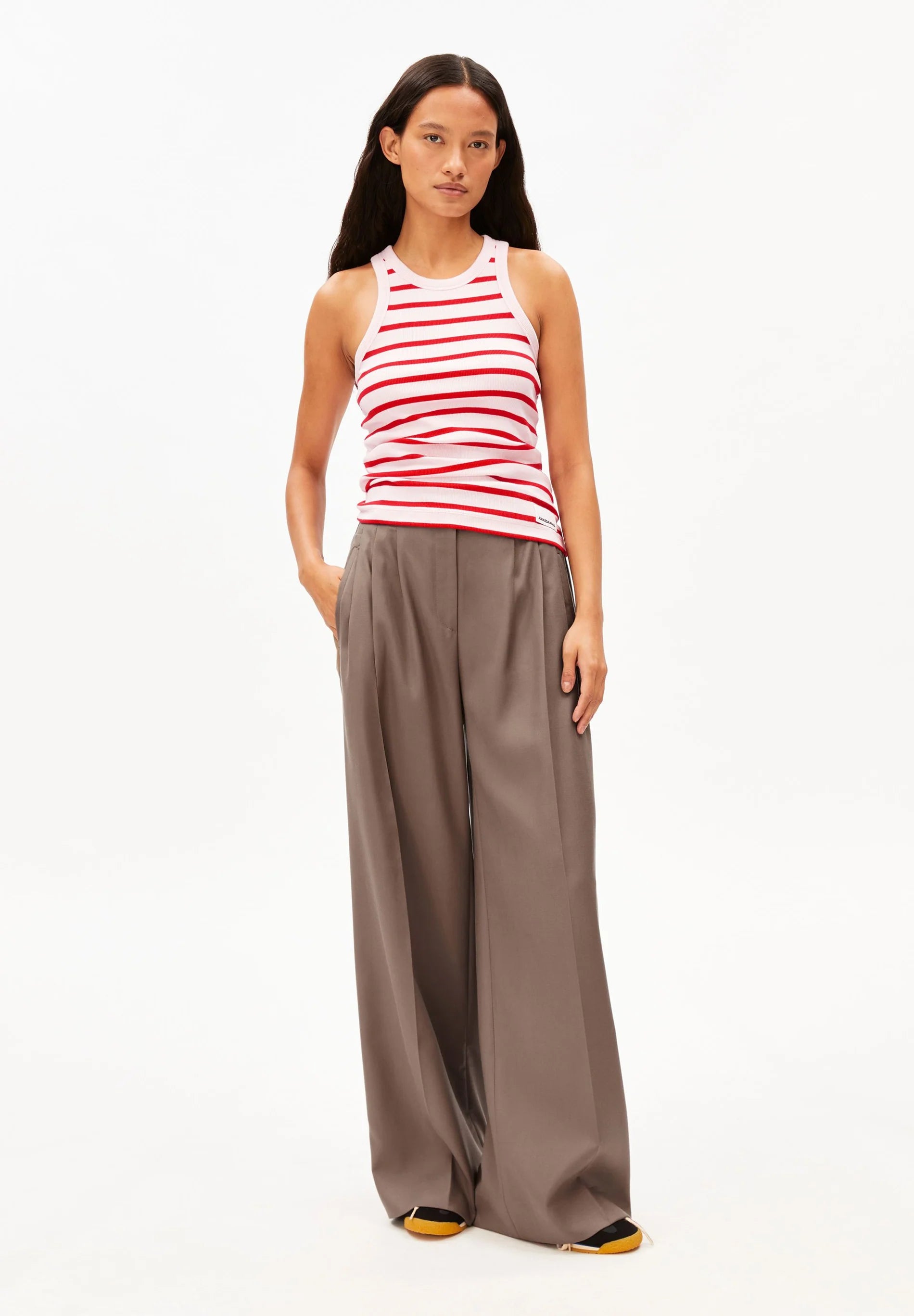 top kanitaa stripes pink mist-mars red