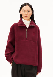 haarleenaa cotton fleece velvet red