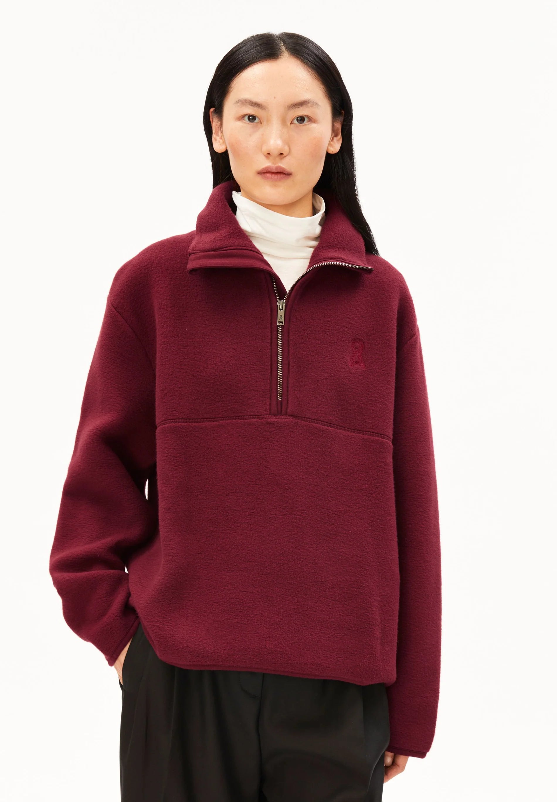 haarleenaa cotton fleece velvet red