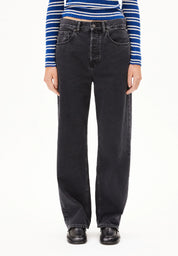 jeans haayi low waistt baggy ebony black