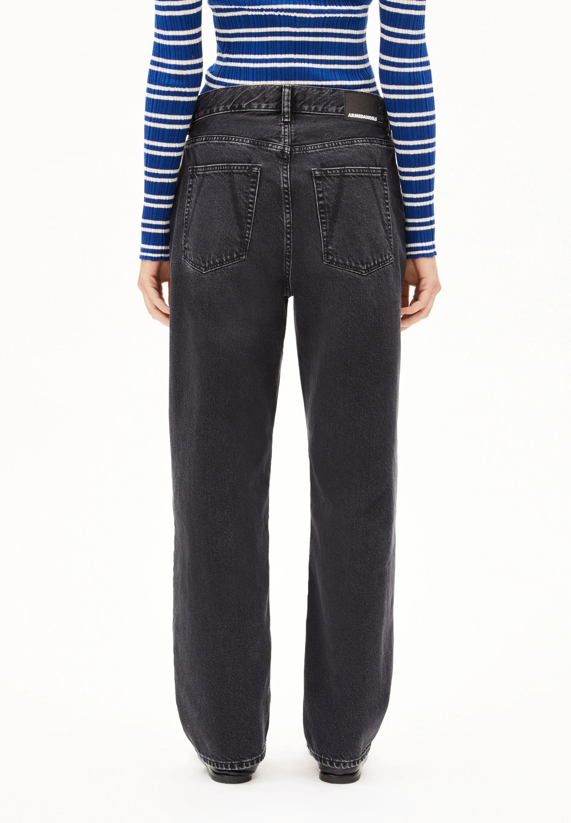 jeans haayi low waistt baggy ebony black