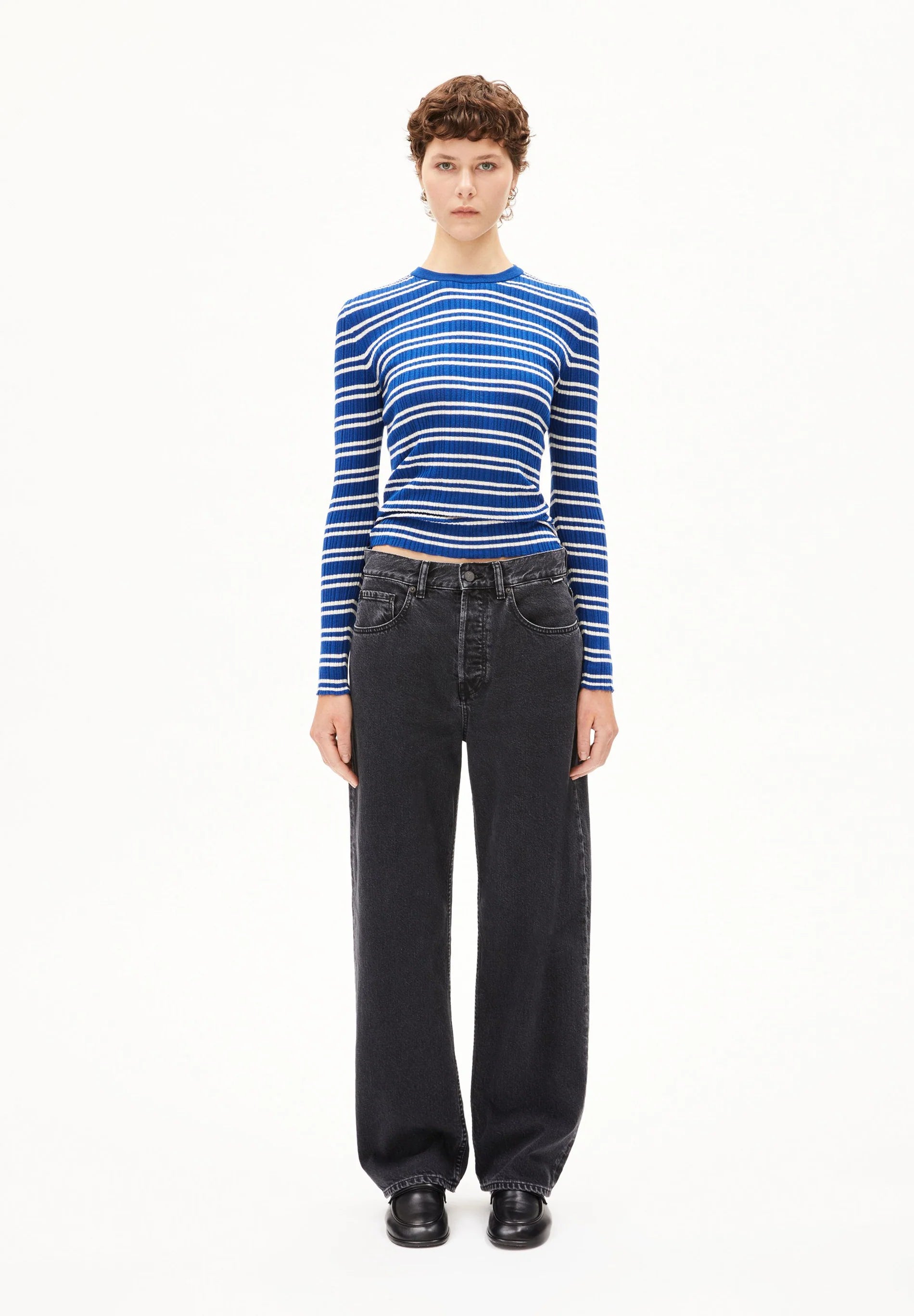 jeans haayi low waistt baggy ebony black