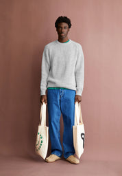 pullover kiaano tweed oatmilk-black tweed