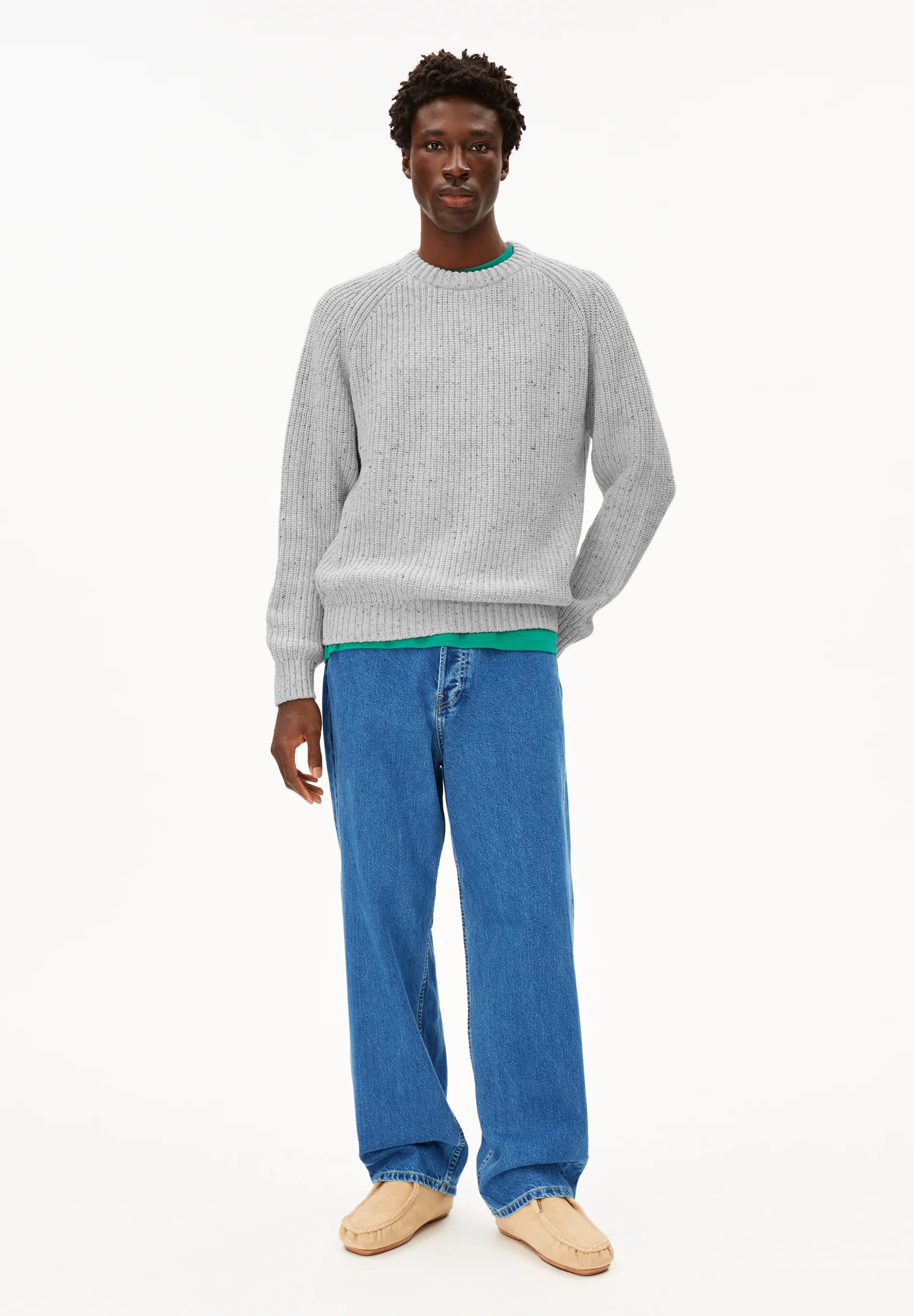 pullover kiaano tweed oatmilk-black tweed