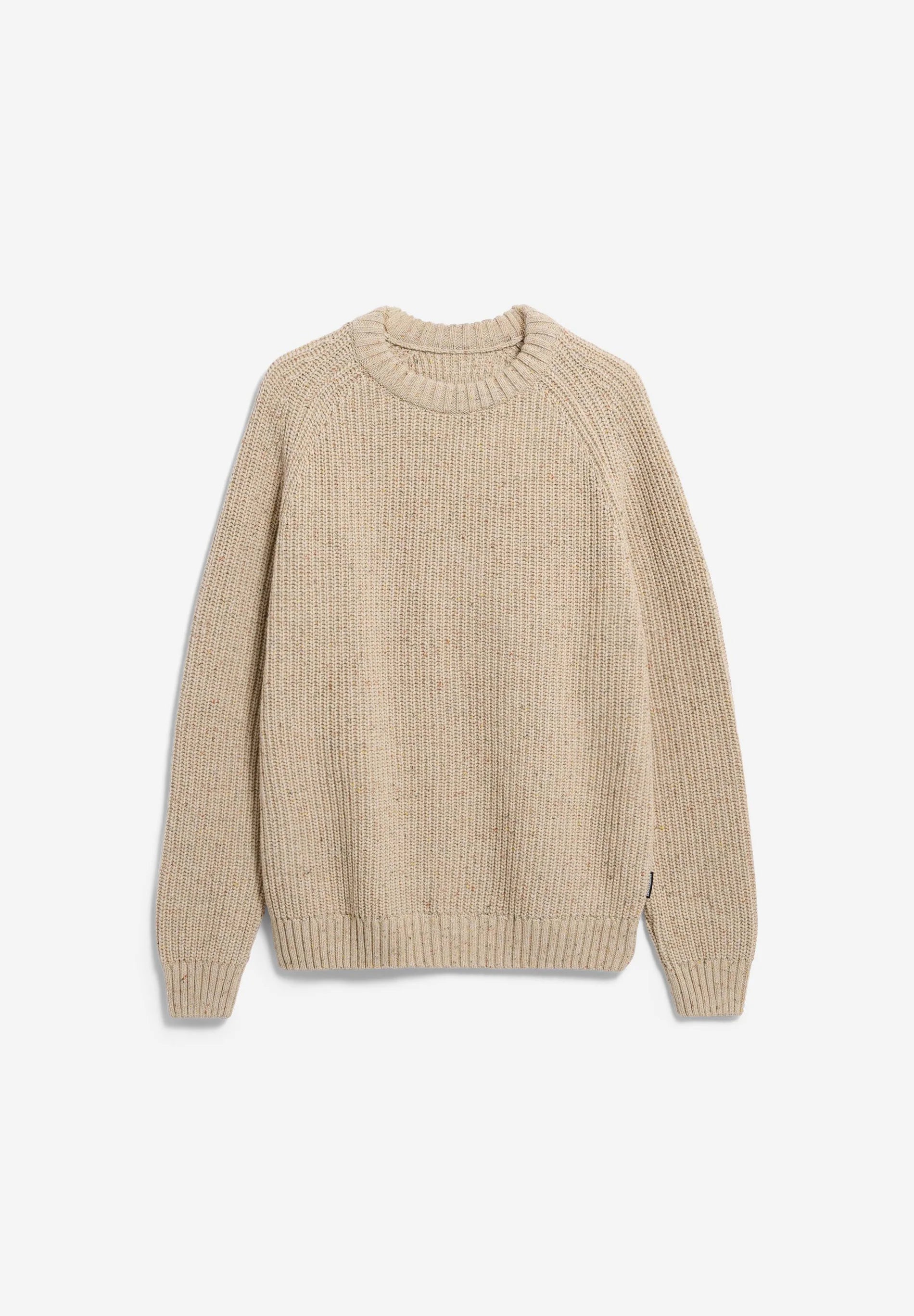 kiaano tweed knit swater sandstone tweed