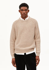 kiaano tweed knit swater sandstone tweed