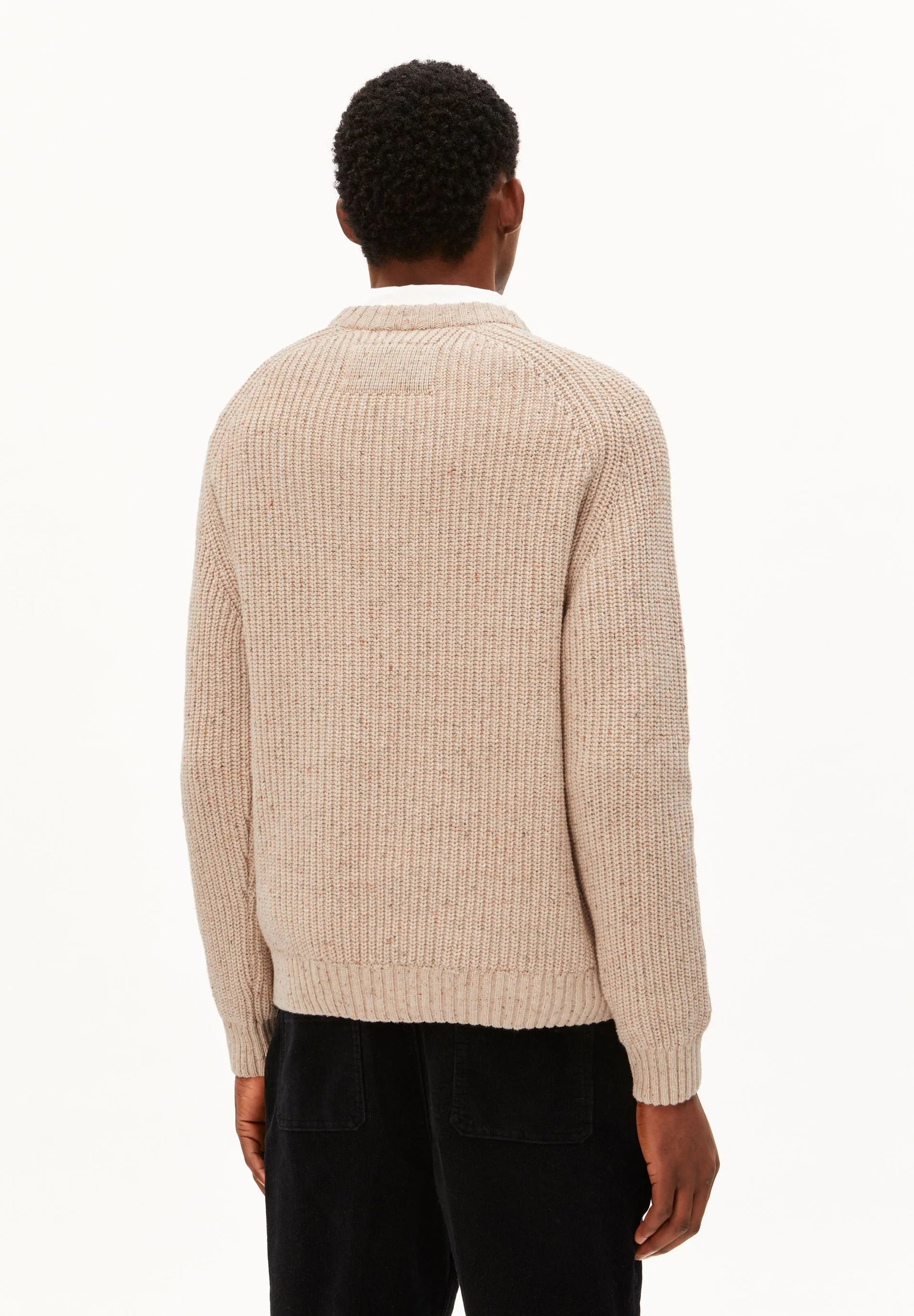 kiaano tweed knit swater sandstone tweed