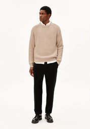 kiaano tweed knit swater sandstone tweed