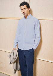 quaasa stripe longsleeve shirt dark morning