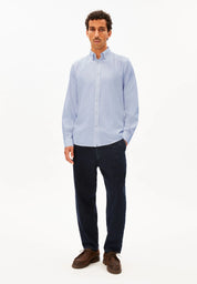 quaasa stripe longsleeve shirt dark morning