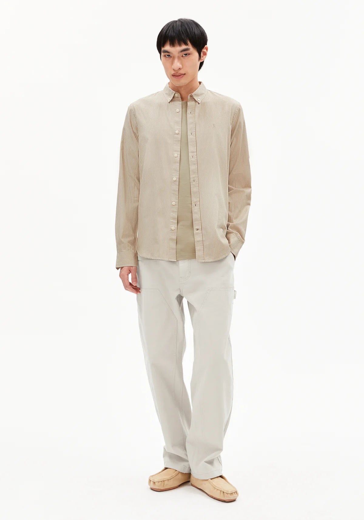 hemd quaasa stripes light sage-oatmilk