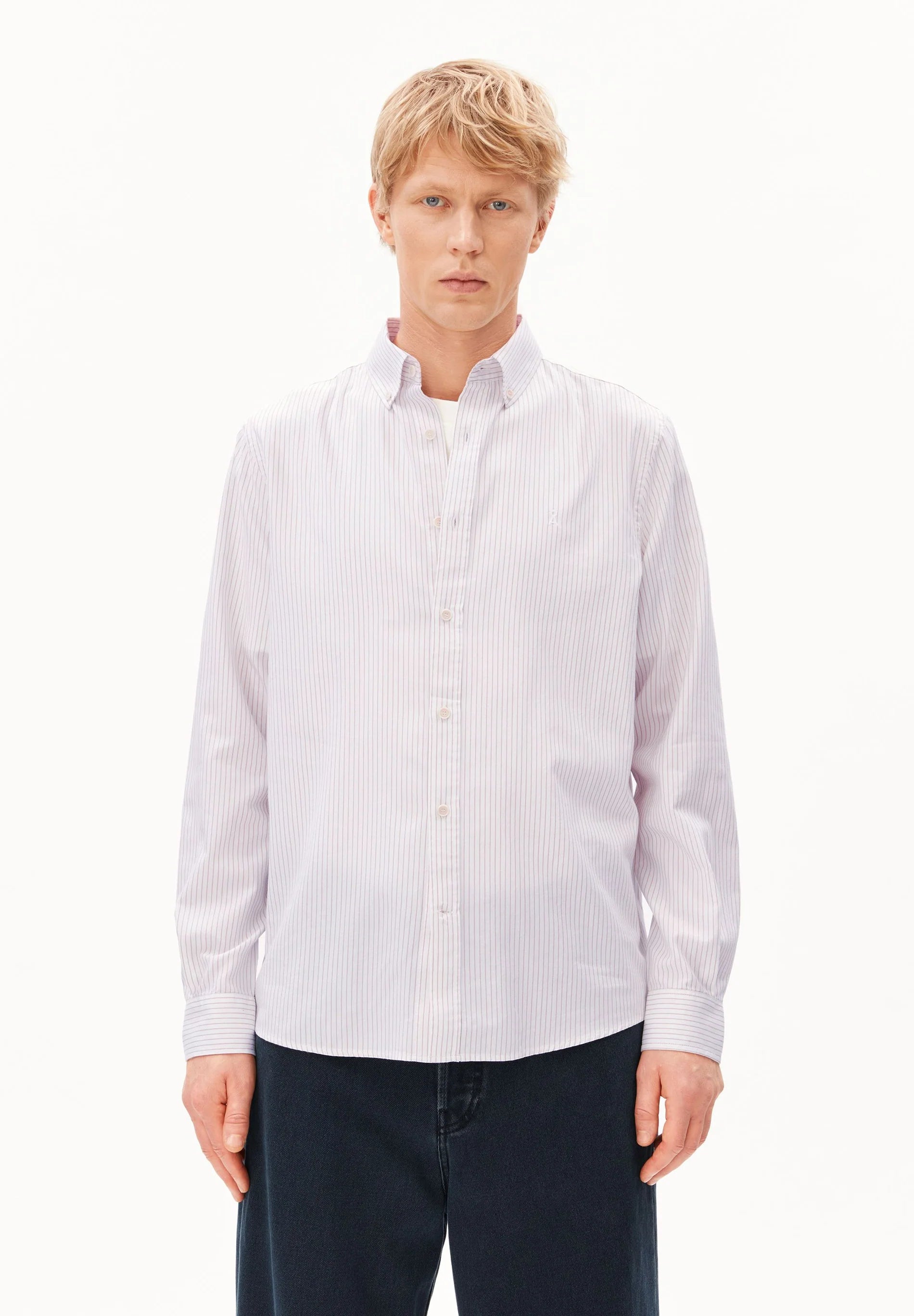 quaasa stripe longsleeve shirt honey reed