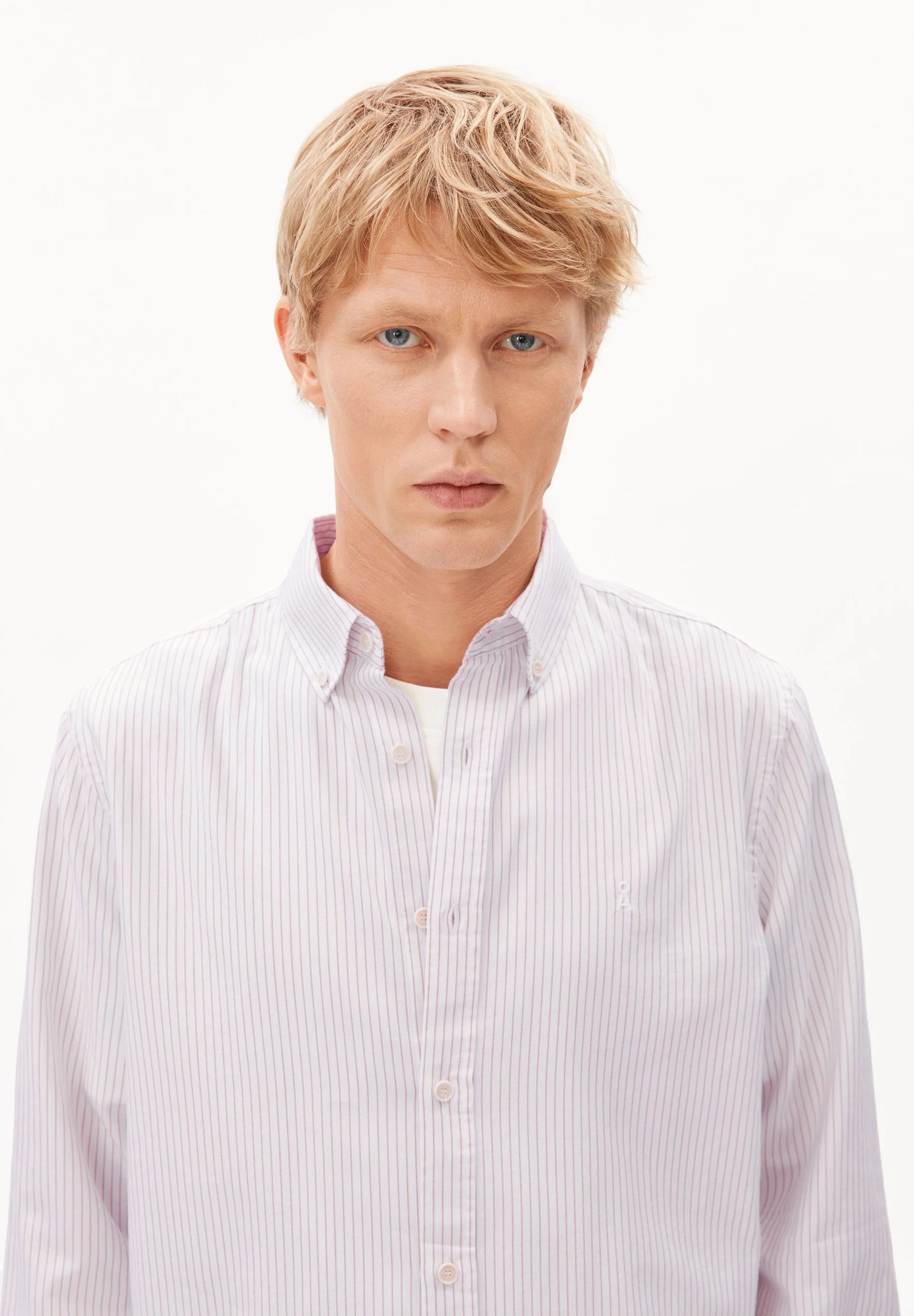 quaasa stripe longsleeve shirt honey reed