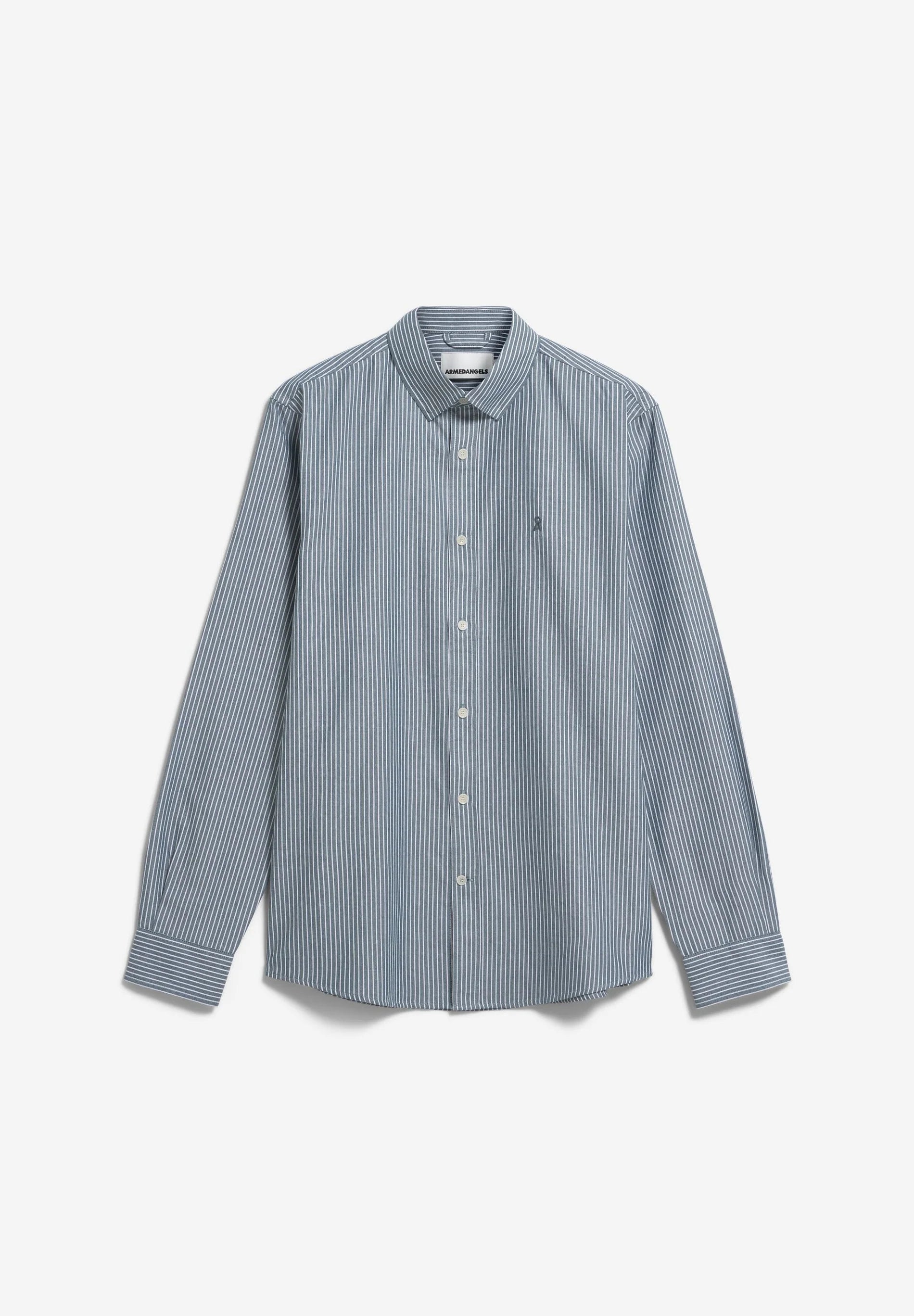 quaasa stripe longsleeve shirt petrol velvet