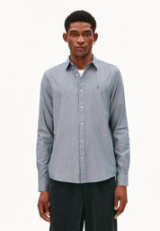 quaasa stripe longsleeve shirt petrol velvet