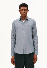 quaasa stripe longsleeve shirt petrol velvet