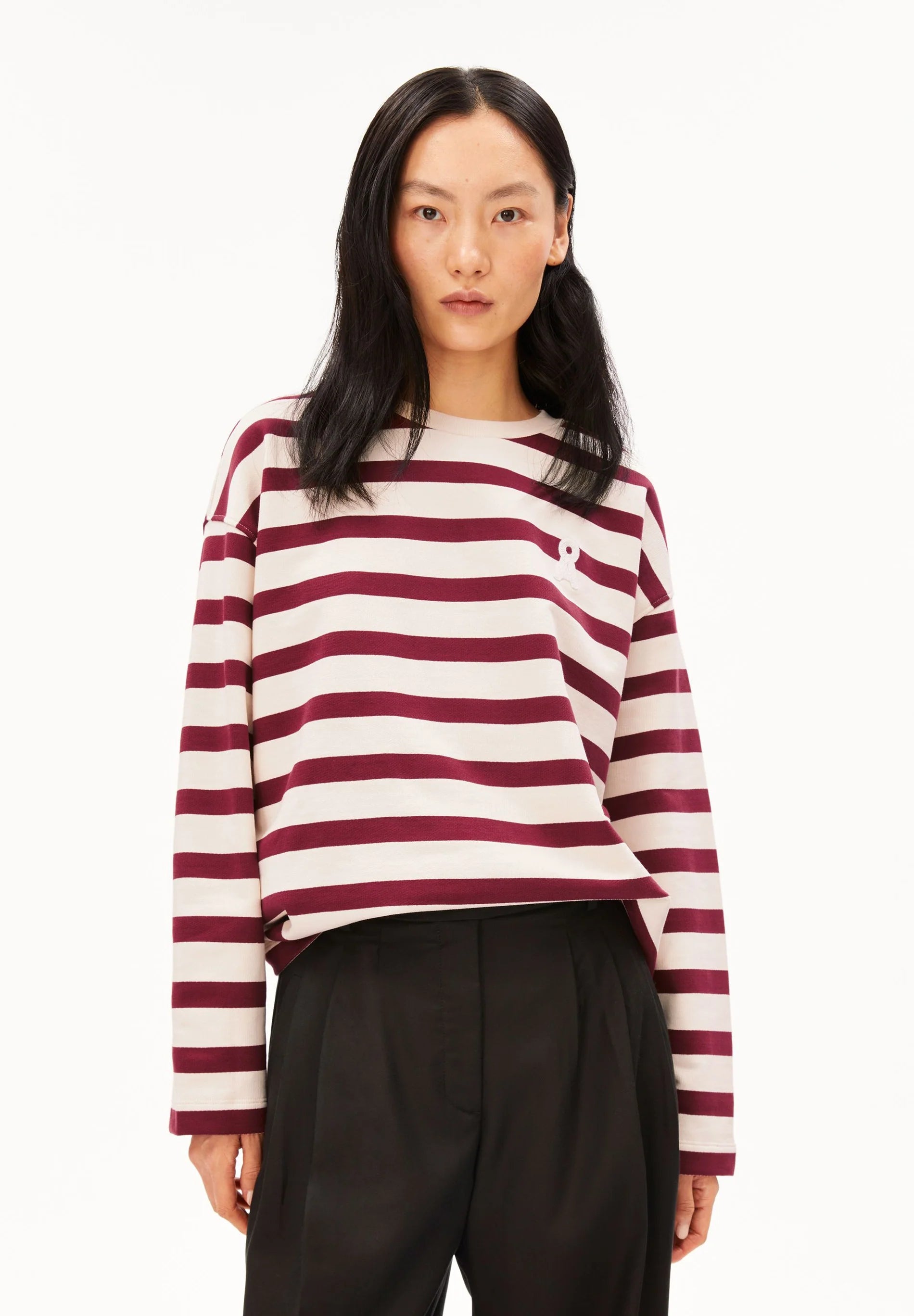 iconic Å frankaa bold sweat undyed-velvet red