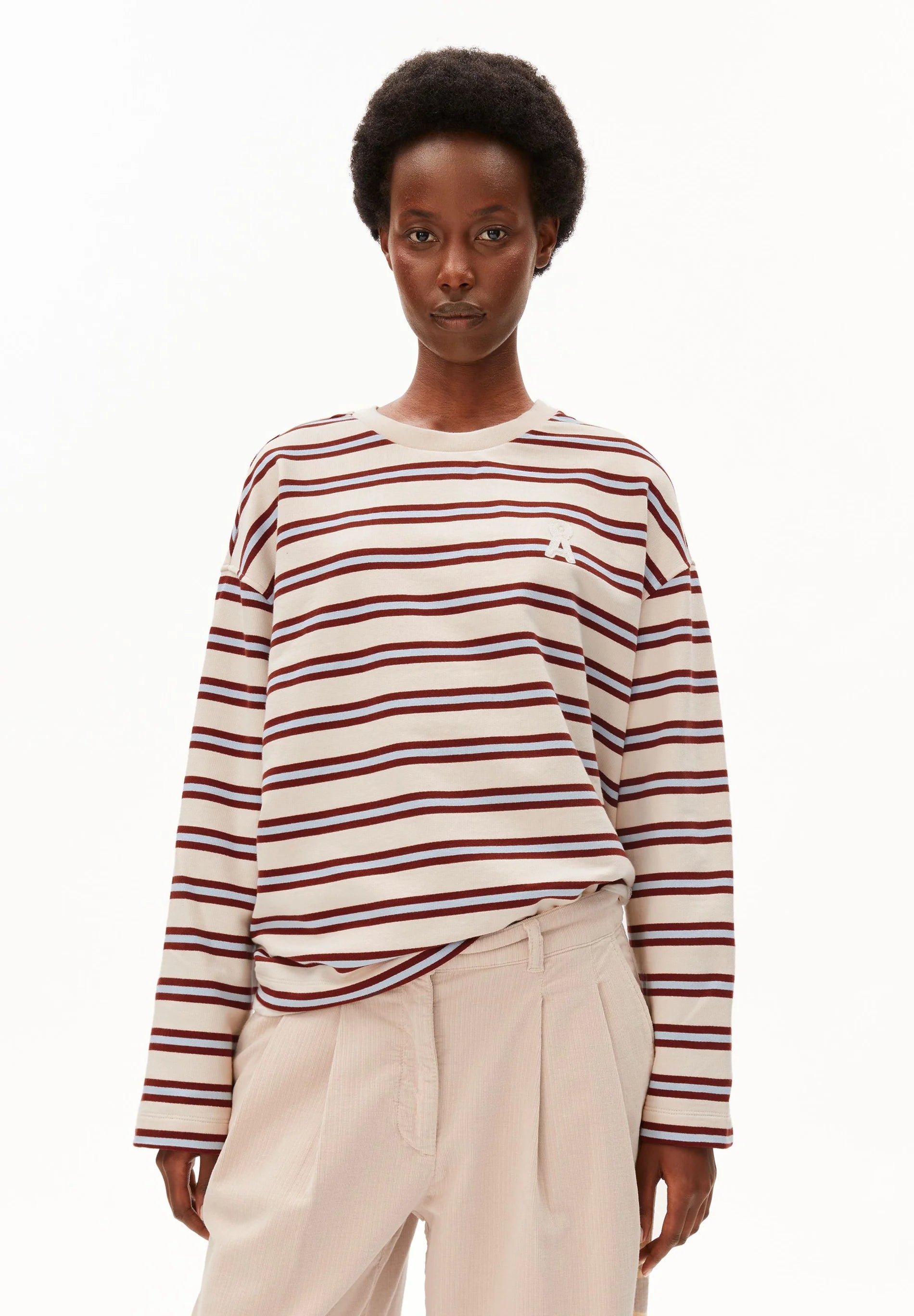 iconic Å frankaa bold sweat undyed-velvet red-soft blue