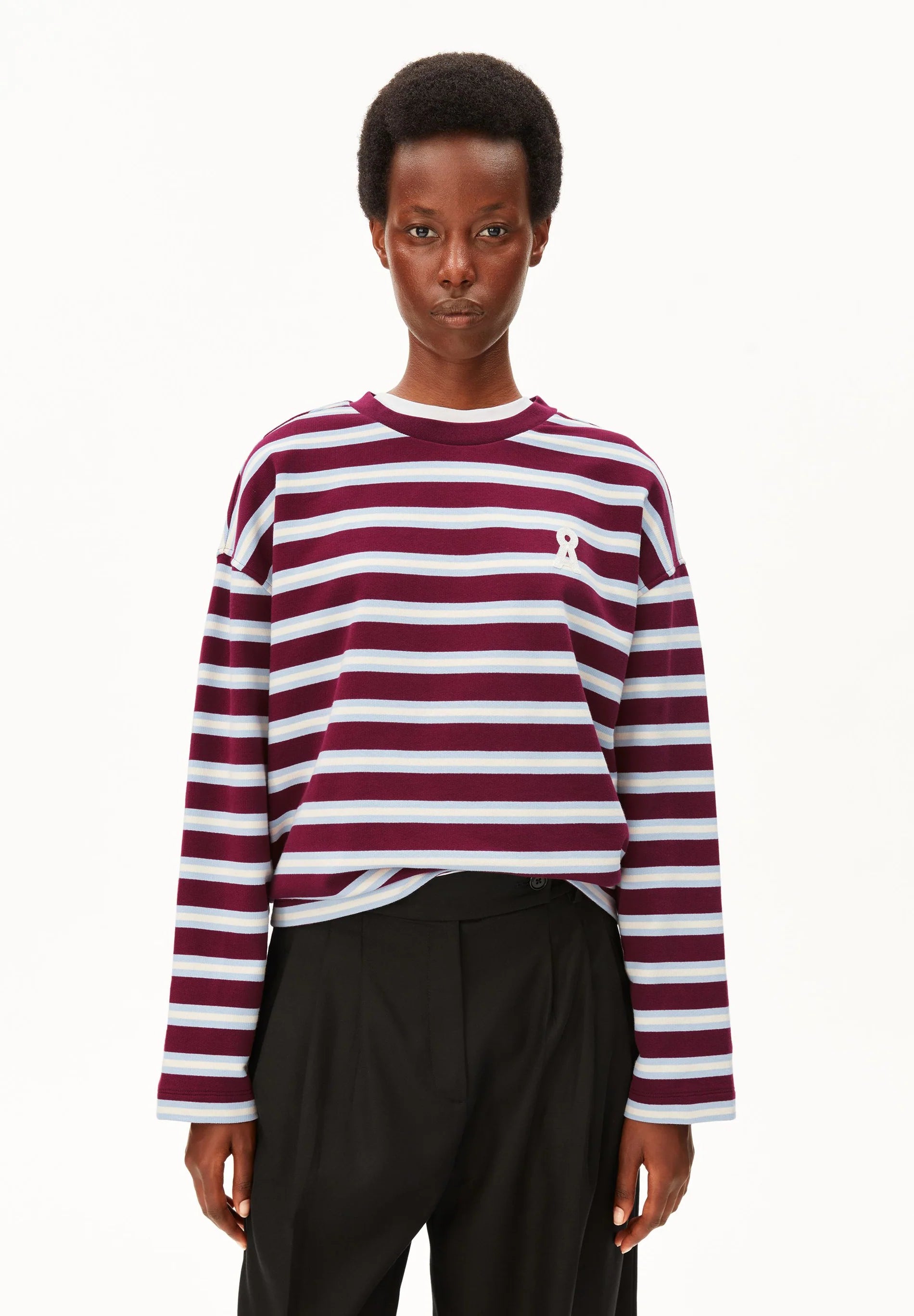 iconic Å frankaa bold sweat velvet red-soft blue-undyed