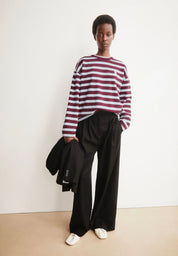 iconic Å frankaa bold sweat velvet red-soft blue-undyed