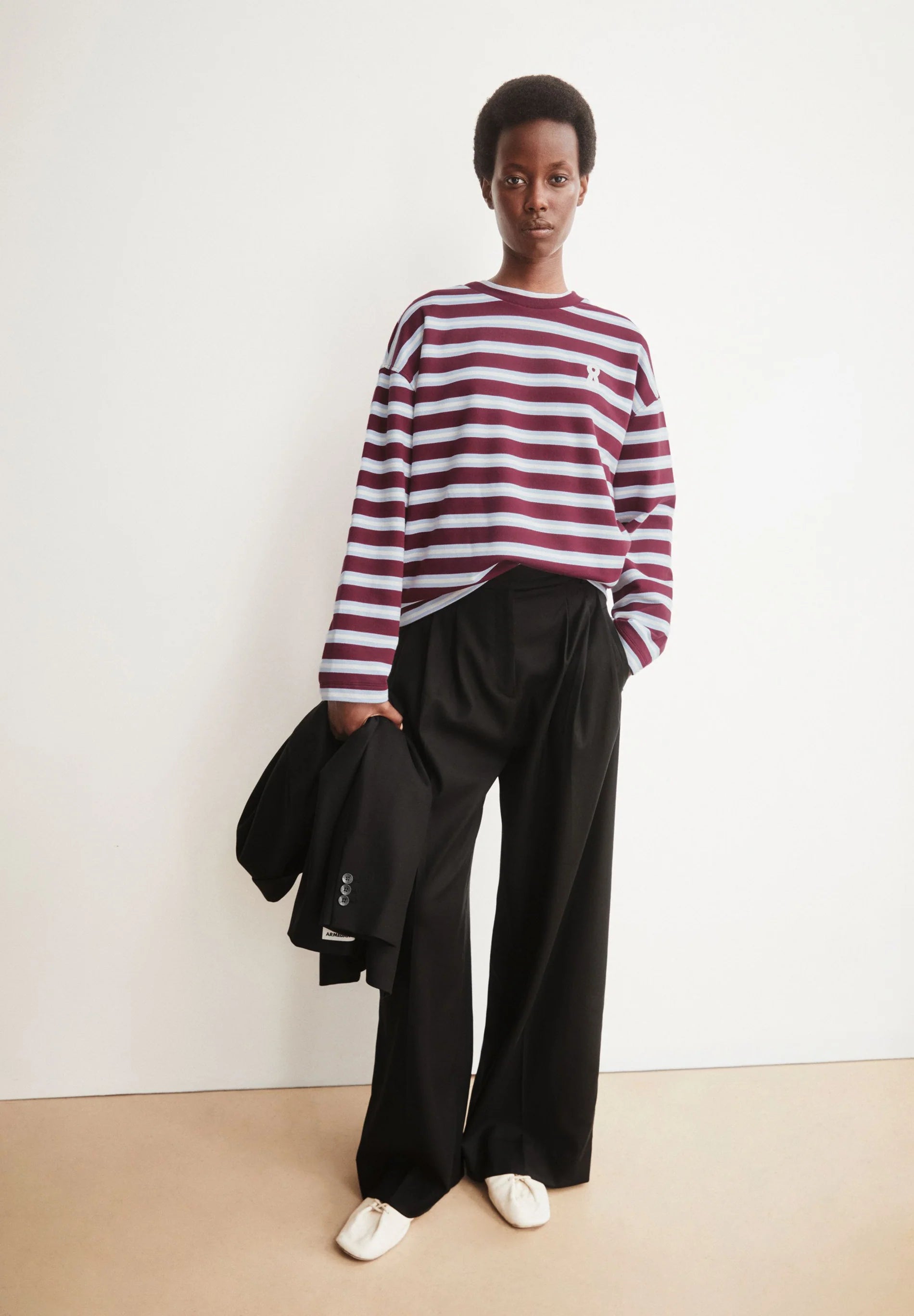 iconic Å frankaa bold sweat velvet red-soft blue-undyed