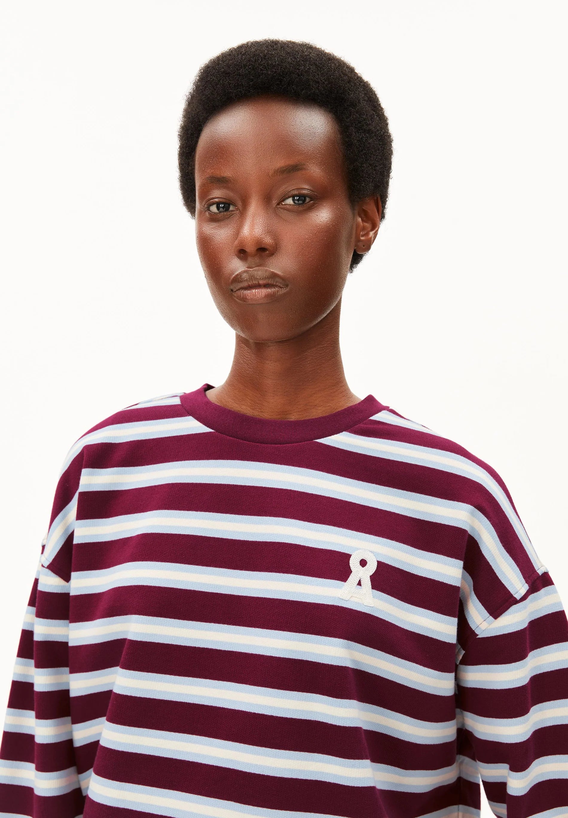iconic Å frankaa bold sweat velvet red-soft blue-undyed