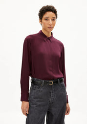 bluse larisaana longsleeve dark cranberry