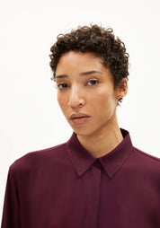 bluse larisaana longsleeve dark cranberry